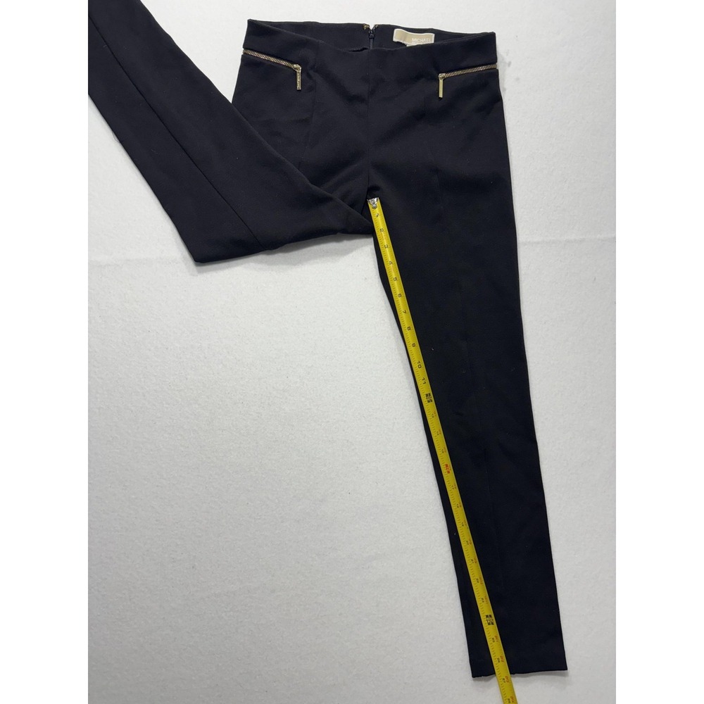 MICHAEL Michael Kors Pants Womens 6 Black Ponte Slim Ankle Zip Pocket Stretch - Picture 9 of 11